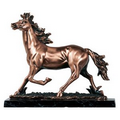 Running Mustang w/ marble Base Copper - 14.5"w x 12.5"h